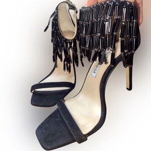 Charles David Beaded Stilettos Velvety Feel Sz 7M